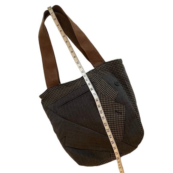 Remade Unique Brown Suit Bag/Tote‎ by Kelly Rozelle - Picture 5 of 7